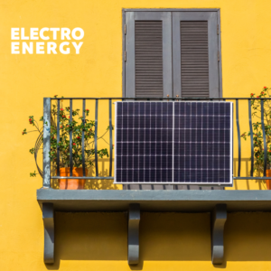 Energía renovable en el balcón