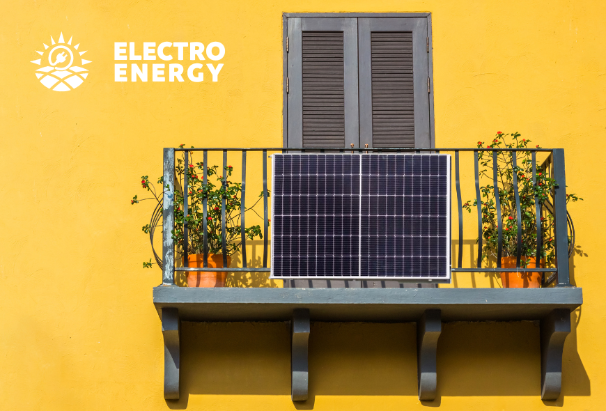 Energía renovable en el balcón